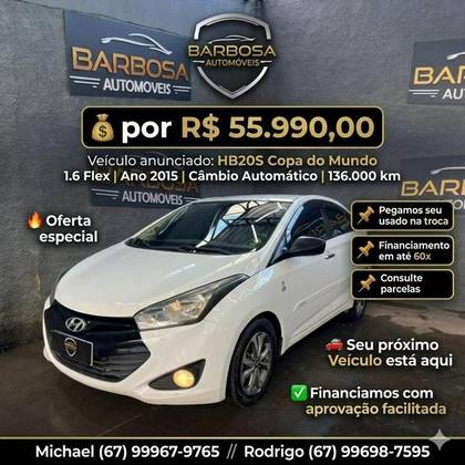 HYUNDAI HB20S 1.6 COPA DO MUNDO 16V FLEX 4P AUTOMÁTICO